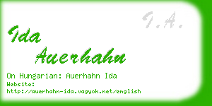 ida auerhahn business card